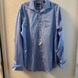 slim fit dress slacks Richard James Classic Twill Shirt Sage Green
